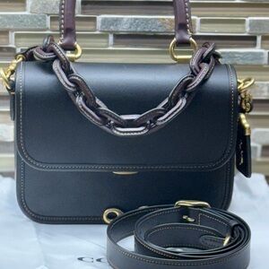 Coach Rogue Top Handle Brass/Black Multi